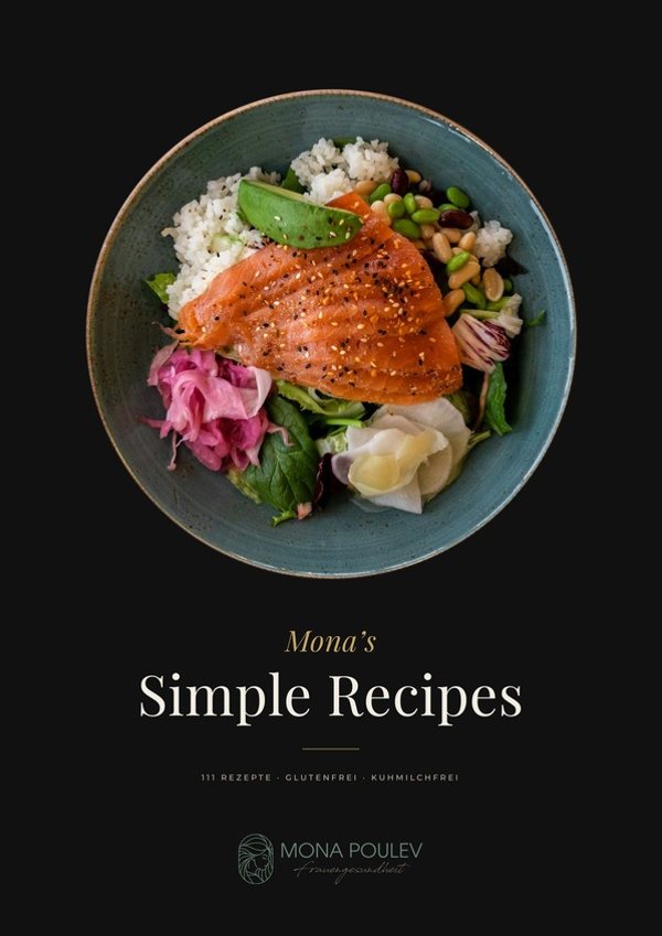 Cover of the German recipe e-book “Mona’s Simple Recipes” by Mona Poulev